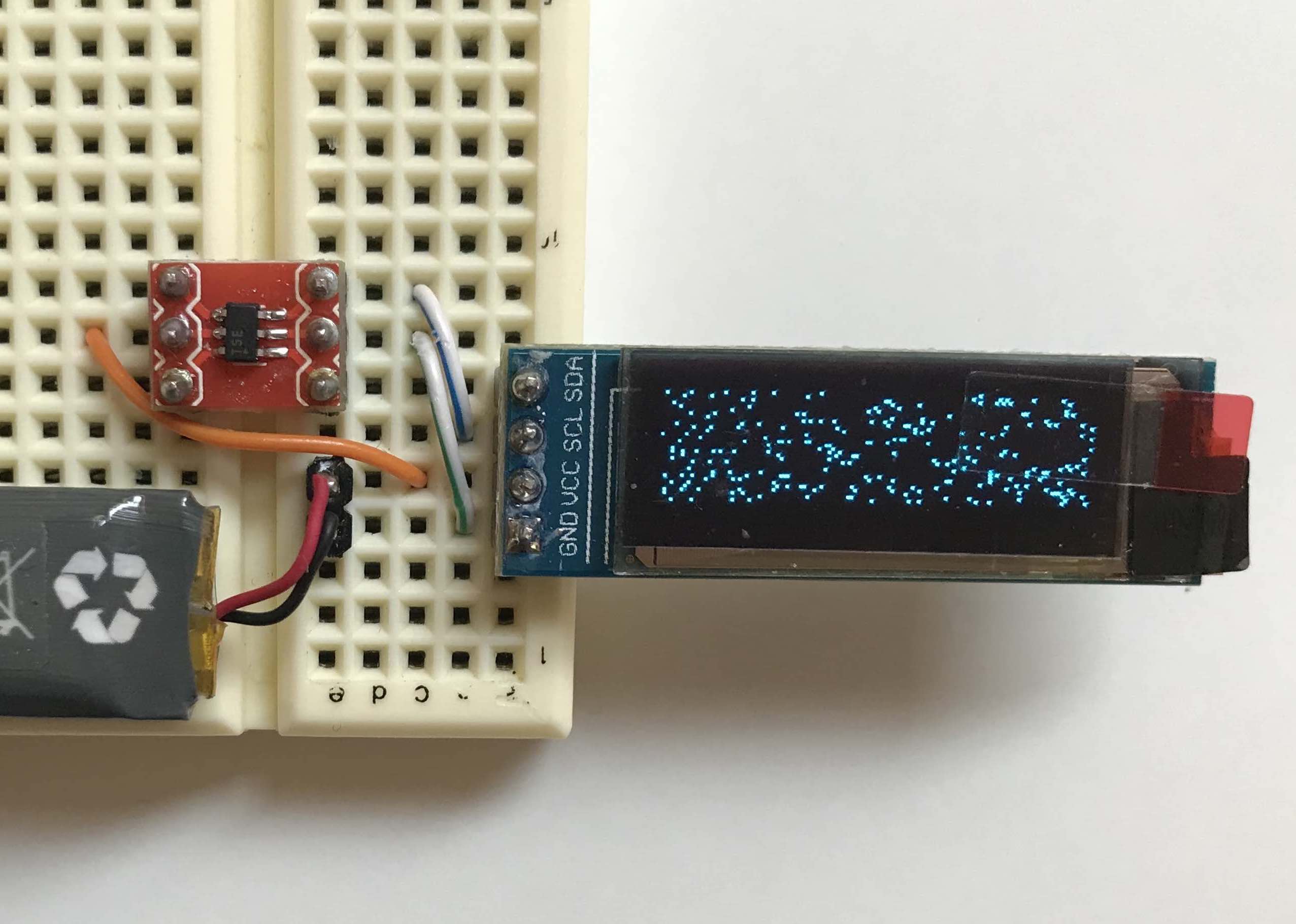 OLED display random pixels ON